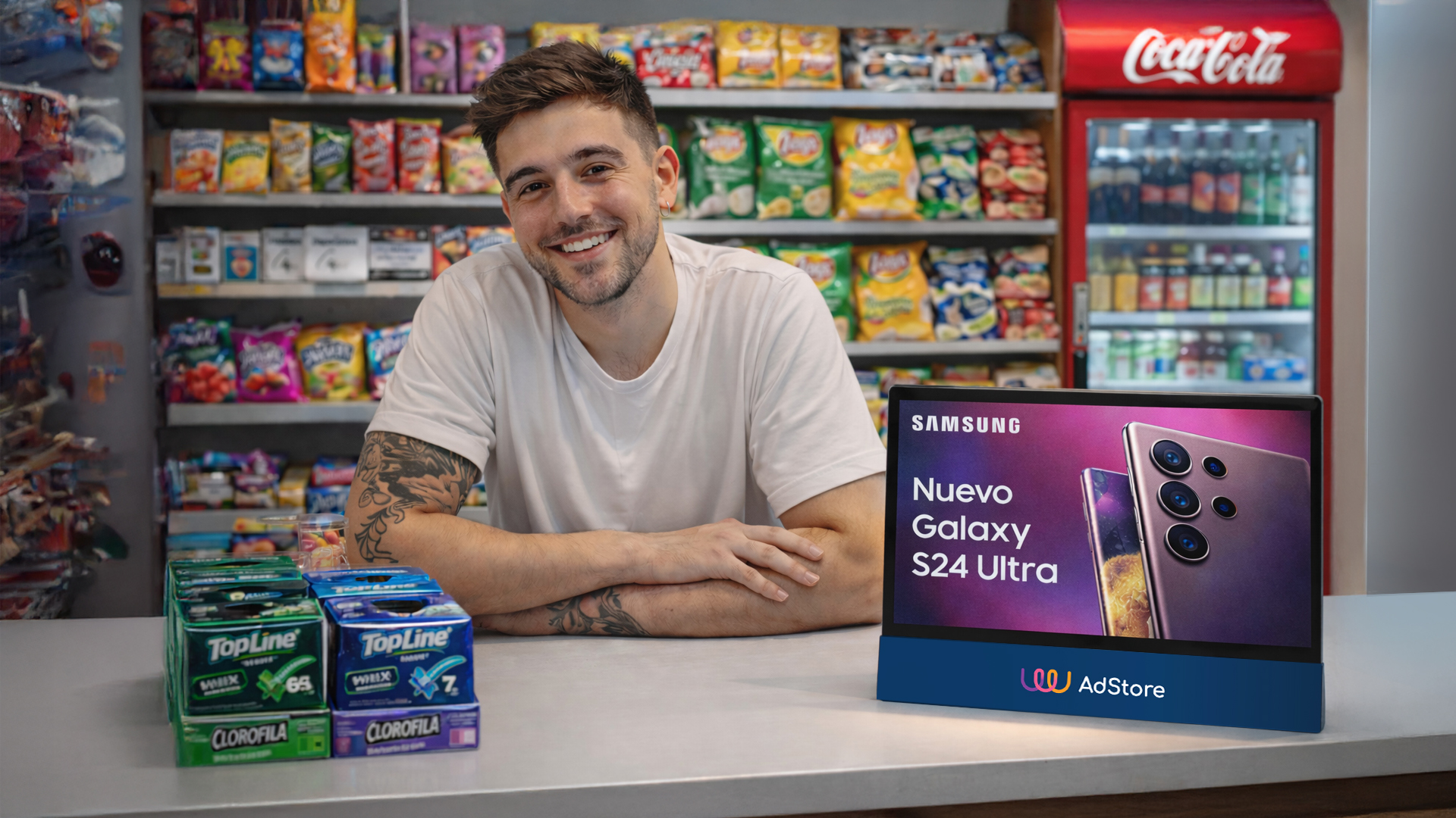 Publicidad AdStore en kiosco